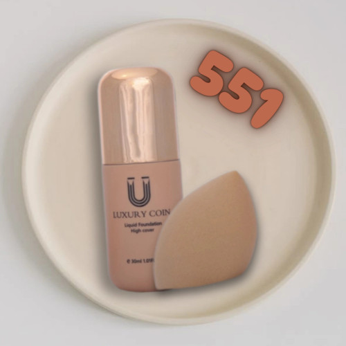 خرید کرم پودر پد دار لاکچری کوین شماره ۵۵۱_LUXURY COIN